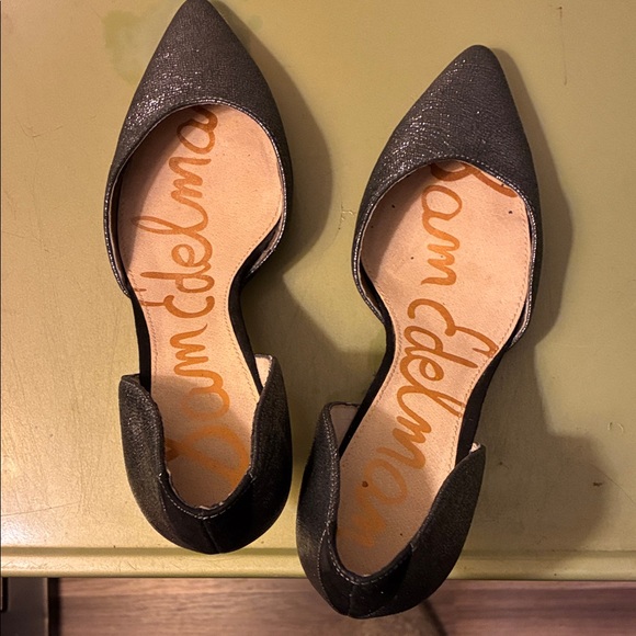 Sam Edelman Black Pointed Toe Kitten Heels - Picture 4 of 11